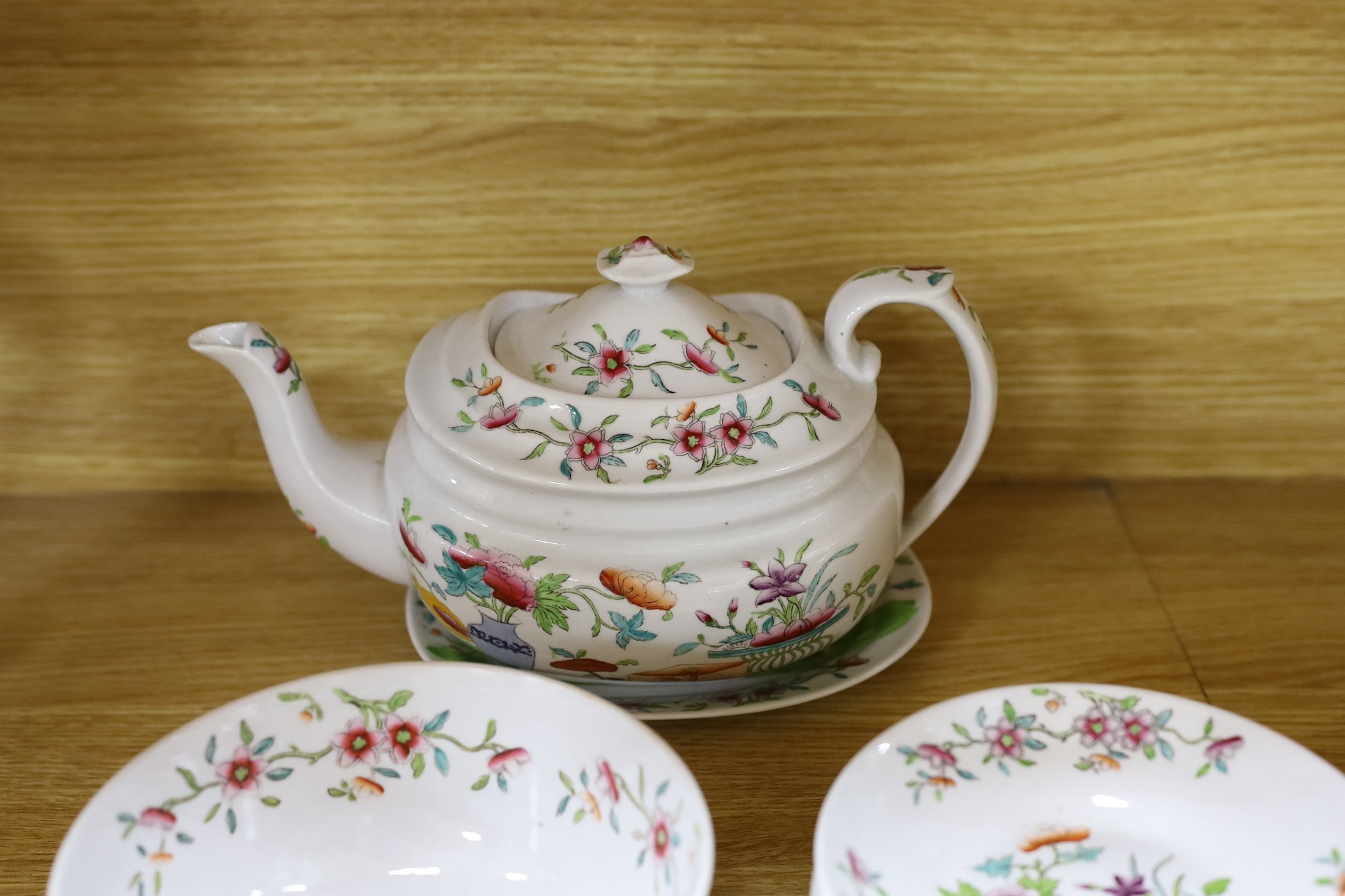 A mid 19th Century Hillditch London-shape part tea and coffee set